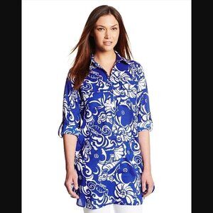 Lilly Pulitzer Captiva Tunic Button Down Shirt